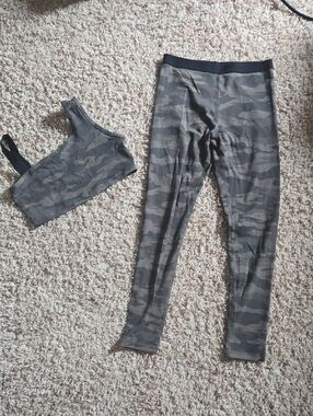 Camo Active Leggings and Sports Bra Set - Olive Green Camo, Girls Zyia